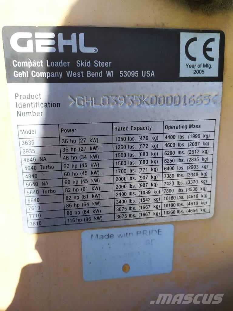Gehl 3935 Liukuohjatut kuormaajat